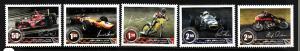 New Zealand-Sc#2231-5-unused NH set-Racing-Motorcycles-Cars-