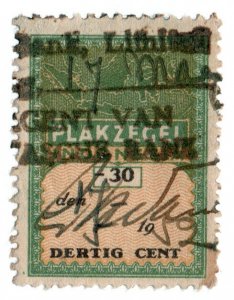 (I.B) Indonesia Revenue : Plakzegel 30c (General Duty)