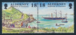 Alderney  SG A102a  SC# 107a Garrison Island  First Day issue cancel see scan