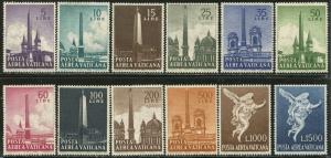 VATICAN Sc#C35-C46 1959 & 1962 Airmails Complete Sets OG Mint NH