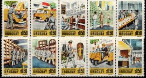 1977 Mail Scooter van postbox Uruguay postal service 150th #991- 1000 ** MNH