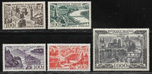 France Scott #C23-27 - Views of France F VF MNH