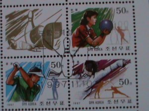​KOREA-1997-SC#3680a SPOTRS GAMES OF KOREA CTO: S/S VERY FINE-HARD TO FIND