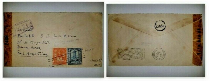 U) 1944, GUATEMALA, COFFEE EXPORT 1942, ARC OF POST OFFICE 1942, AIRMAIL, COVER,