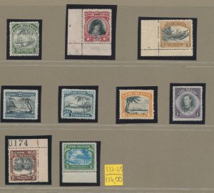 1944-46 COOK ISLANDS, Stanley Gibbons n. 137/45 - Series of 9 Values - MNH**