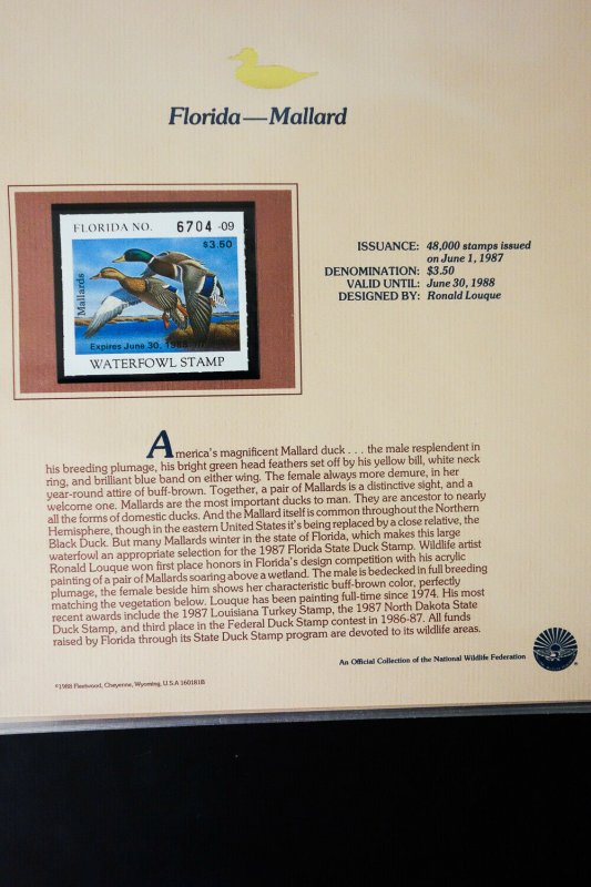 US Mint State Duck Stamp Collection