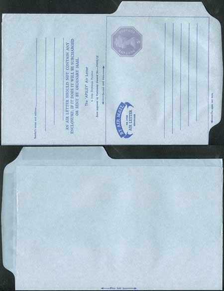 ASP100 5p Pale Violet Stamped to Order Air Mail Letter Sheet Format C Mint