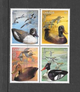 BIRDS - CANADA #2166a  DUCK DECOYS  MNH