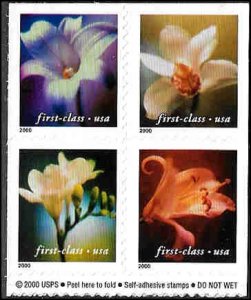 3461a Mint,OG,NH... Double-sided Booklet Pane... SCV $20.00