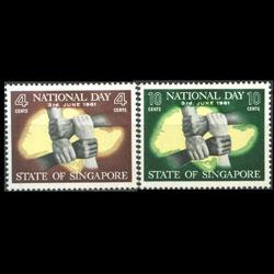SINGAPORE 1961 - Scott# 51-2 Natl.Day Set of 2 LH