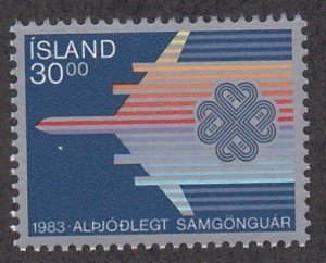 Iceland # 580, World Communications Year, Mint NH, 1/2 Cat.