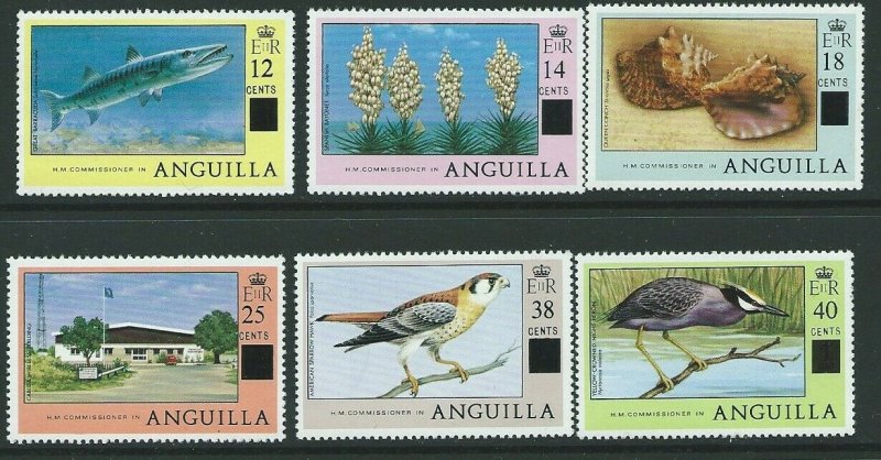 ANGUILLA SG345/50 1979 SURCHAGE SET MNH