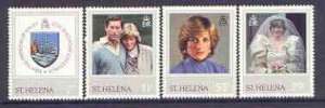ST. HELENA - 1982 - Diana, 21st Birthday - Perf 4v Set - Mint Never Hinged