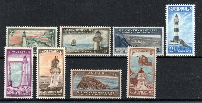 New Zealand 1947-65 Life Insurance Department set SG L42-L49 MNH