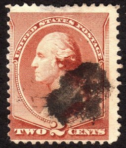 1883, US 2c, Washington, Used, Sc 210