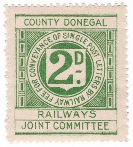 (I.B) County Donegal Railways Joint Committee : Letter Stamp 2d