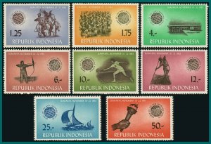Indonesia 1963 Games of New Emerging Forces, MLH #608-615,SG975-SG982