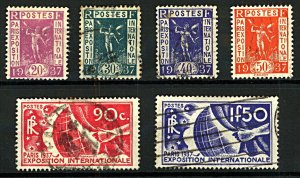 France 1936 Paris International Exhibition sg555/60 cv£20+ (6v) FU Stamps