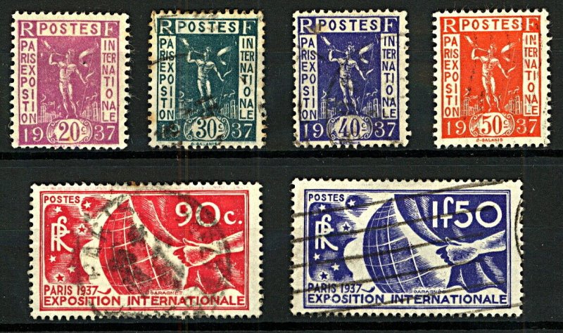 France 1936 Paris International Exhibition sg555/60 cv£20+ (6v) FU Stamps