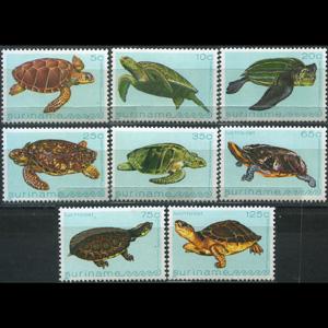 SURINAM 1982 - Scott# 591-5+C98-100(8) Turtles Set of 8 NH