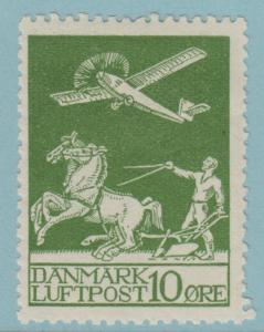 DENMARK C1 AIRMAIL  MINT HINGED OG * NO FAULTS EXTRA FINE! - DJL
