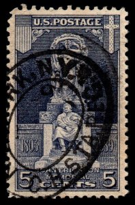 U.S. Scott #628: 1926 5¢ John Ericsson Memorial, Used, VF+