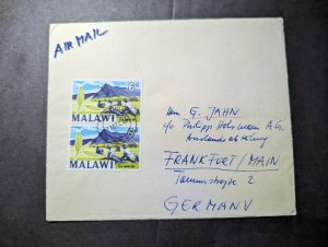 1966 Malawi Airmail Cover Karonga to Frankfurt Germany with Christmas Card