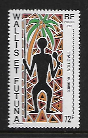 WALLIS & FUTUNA 406 MNH NATIVE WARRIOR