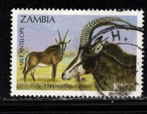 ZAMBIA Scott # 577 Used - Sable Antelope 1