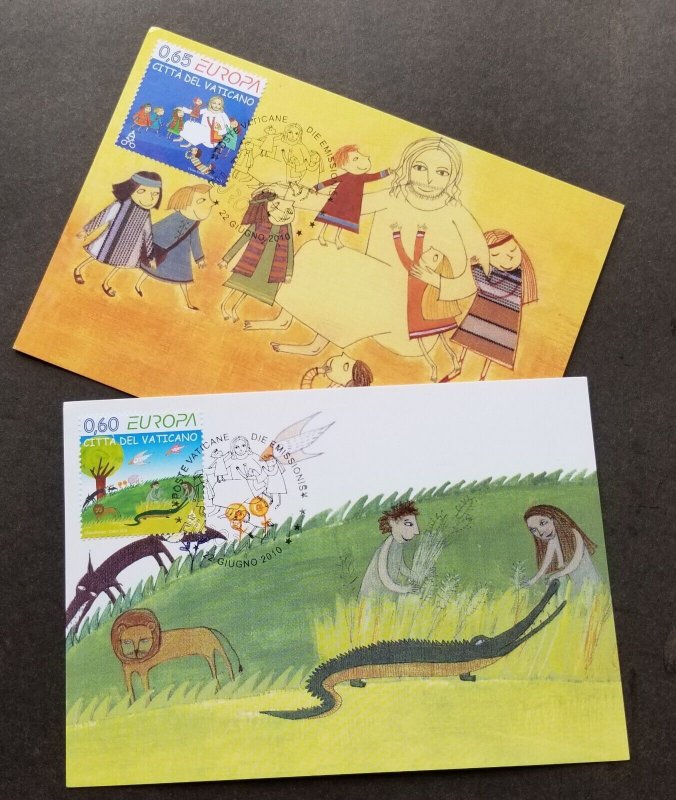*FREE SHIP Vatican Europa CEPT Children's Books 2010 Child Painting (maxicard)