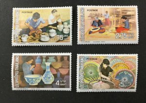 THAILAND #662-665, 1973 set of 4, Thai Handicrafts, VF, MNH. CV $14.15. (BJS)