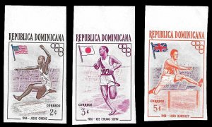 Dom Rep SC 475-477 * Olympic Winners * MNH * Imperf * 1957