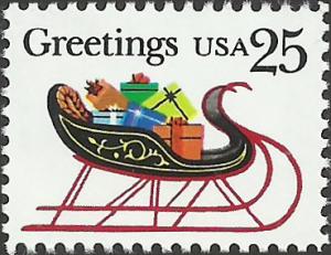 # 2428 MINT NEVER HINGED SLEIGH FULL OF PRESENTS    
