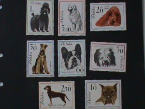 POLAND-1963-SC#1115-23 WORLD FAMOUS LOVELY DOGS- MNH VF COMPLETE SET RARE