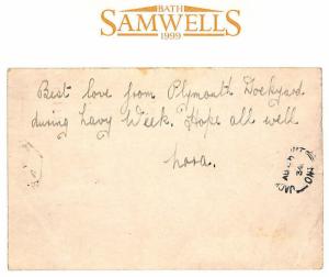 GB Devon NAVY WEEK Card *RECEIVED BY WIRELESS* Underpaid Canada RADIO 1934 MS443