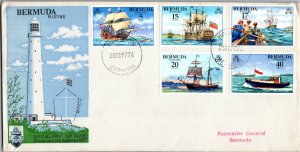 Bermuda, Worldwide First Day Cover, Ships, Lighthouses