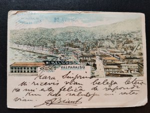 The postcard from Valparaiso contains a personal message written in...