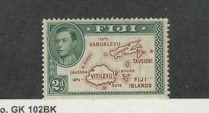 Fiji, Postage Stamp, #120 Mint LH (No 180), 1938 Map, JFZ