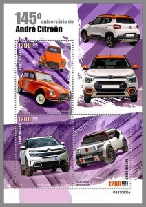 GUINEA-BISSAU 2023 MNH IMPERF. 145th anniversary of André Citroën M/S #629a