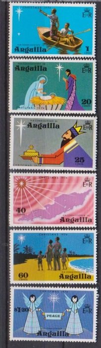 1974 Anguilla Scott 205-210 Christmas MNH