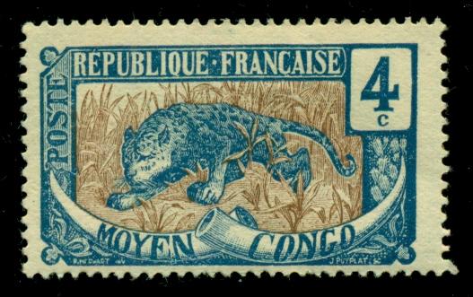 Middle Congo 1907 #3 MH SCV(2018)=$0.70