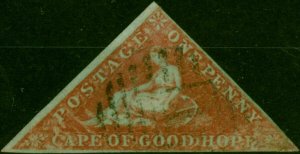 C.O.G.H 1853 1d Brick-Red SG3 Good Used