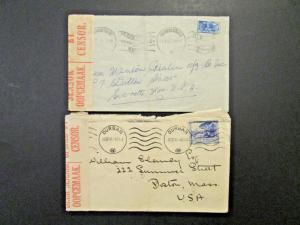 South Africa - 4 World War II Censor Covers - M114