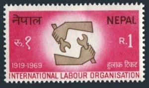 Nepal 220, MNH. Michel 235. ILO, 50th Ann. 1969.