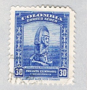 Colombia Stone head blue 30c (AP128337)