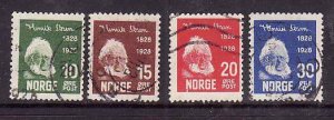 Norway-Sc#132-5- id5-used set-Henrik Ibsen-1928-