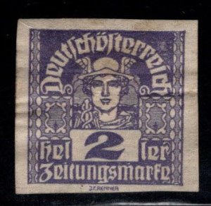 Austria Scott P29 MH* Newspaper stamp wrinkled, hinge remnant
