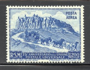 San Marino Scott C62 MNHOG - 1950 75th Anniversary of UPU - SCV $2.50
