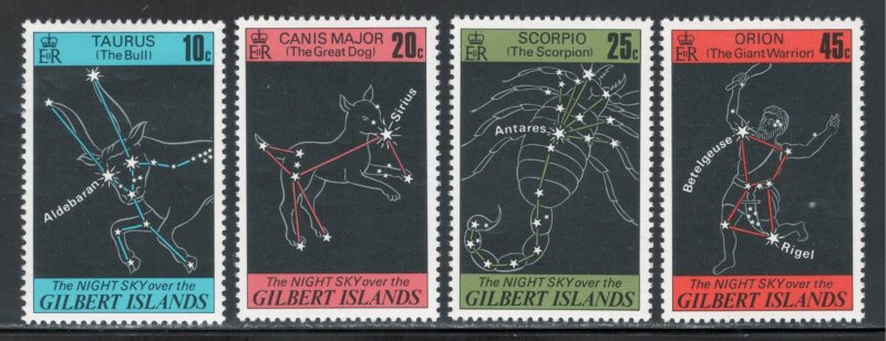 Gilbert Islands 1978 Night Sky Gilbert Islands Scott # 308 - 311 MH