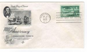 US 1021 (Me-3) 5c Opening of Japan on FDC Artcraft Cachet Unaddressed ECV $9.00